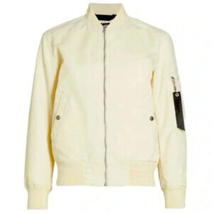 Rag & Bone Manston Bomber Jacket XS Vanilla Neutral Hipster Preppy Casual New